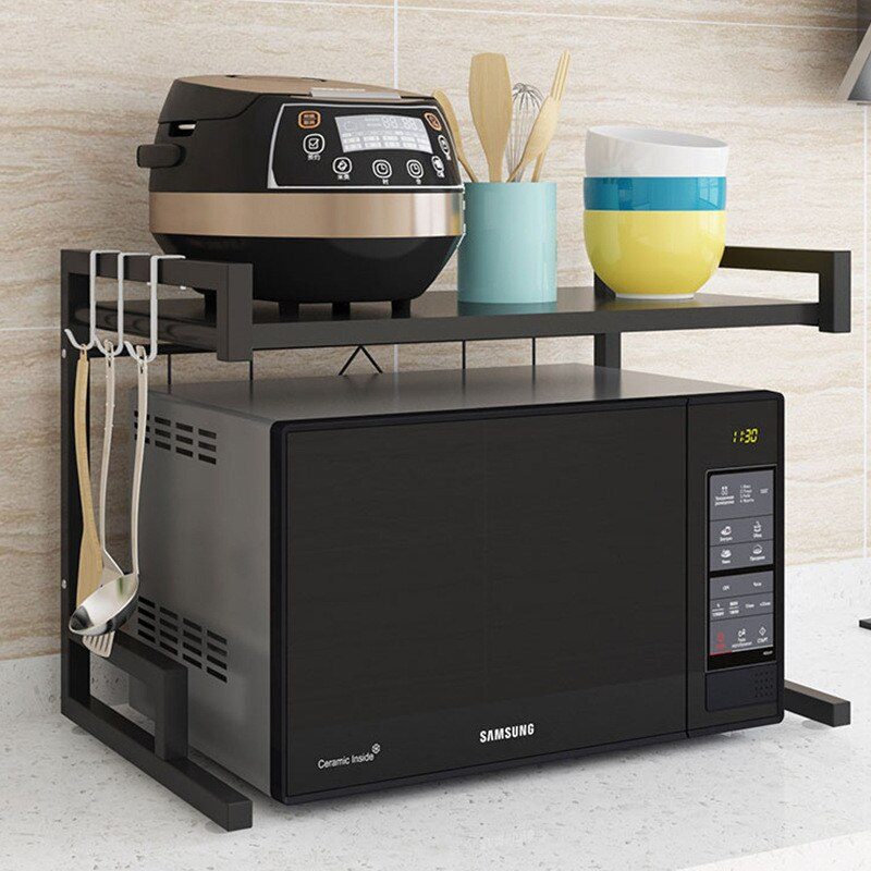 استاند منظم و حامل ميكرويف معدن برف قابل للفرد مع هوكات متين غير قابل للصدأ