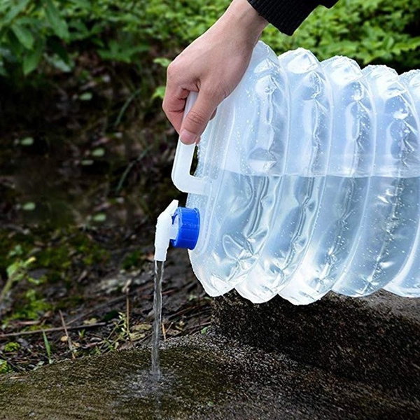 جركن بحنفية قابل للطي وللتمديد للرحلات والبحر والتخييم والسيارة 3 لتر