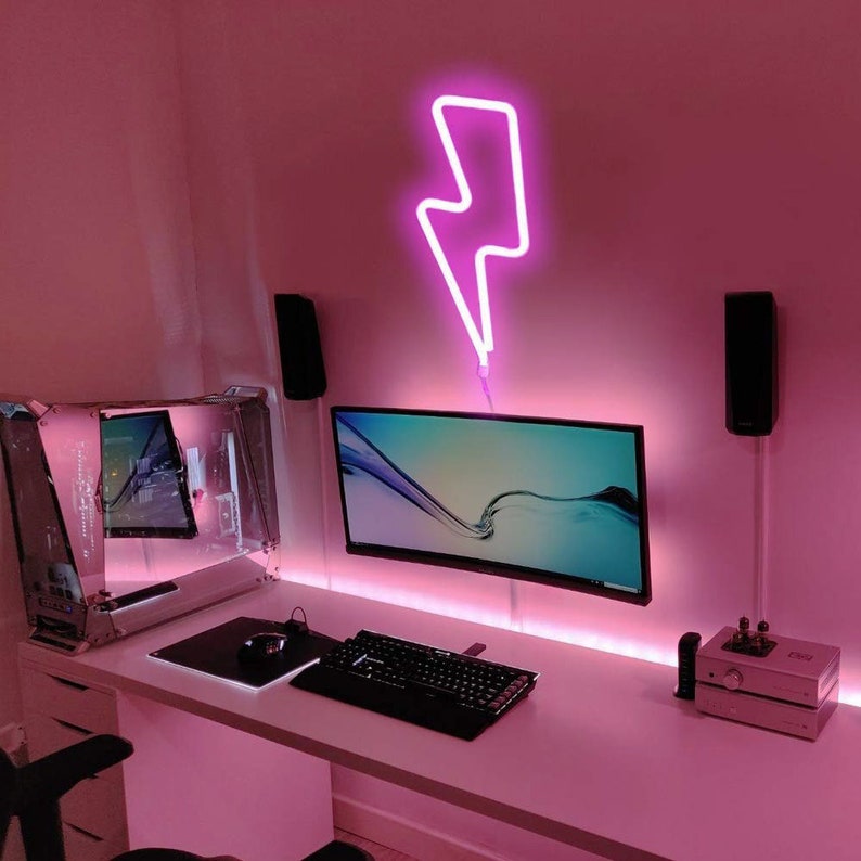 Thunder Neon Led Light Sign Art Decor 50*60‎