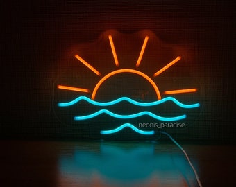 Joyful Sunrise Neon Led Light Sign Art Decor 45*35 Cm‎