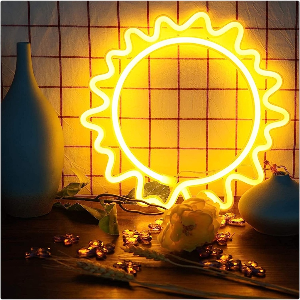 Sun Neon Led Light Sign Art Decor