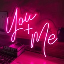 You + Me Neon Led Light Sign Art Decor