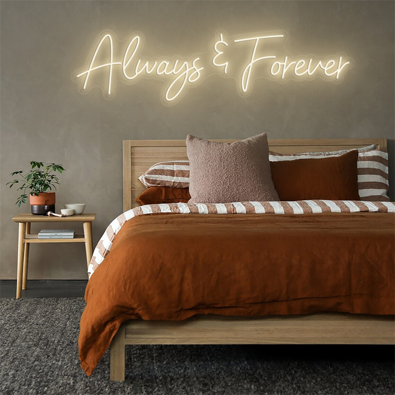 Always &amp; Forever Neon Led Light Sign Art Decor