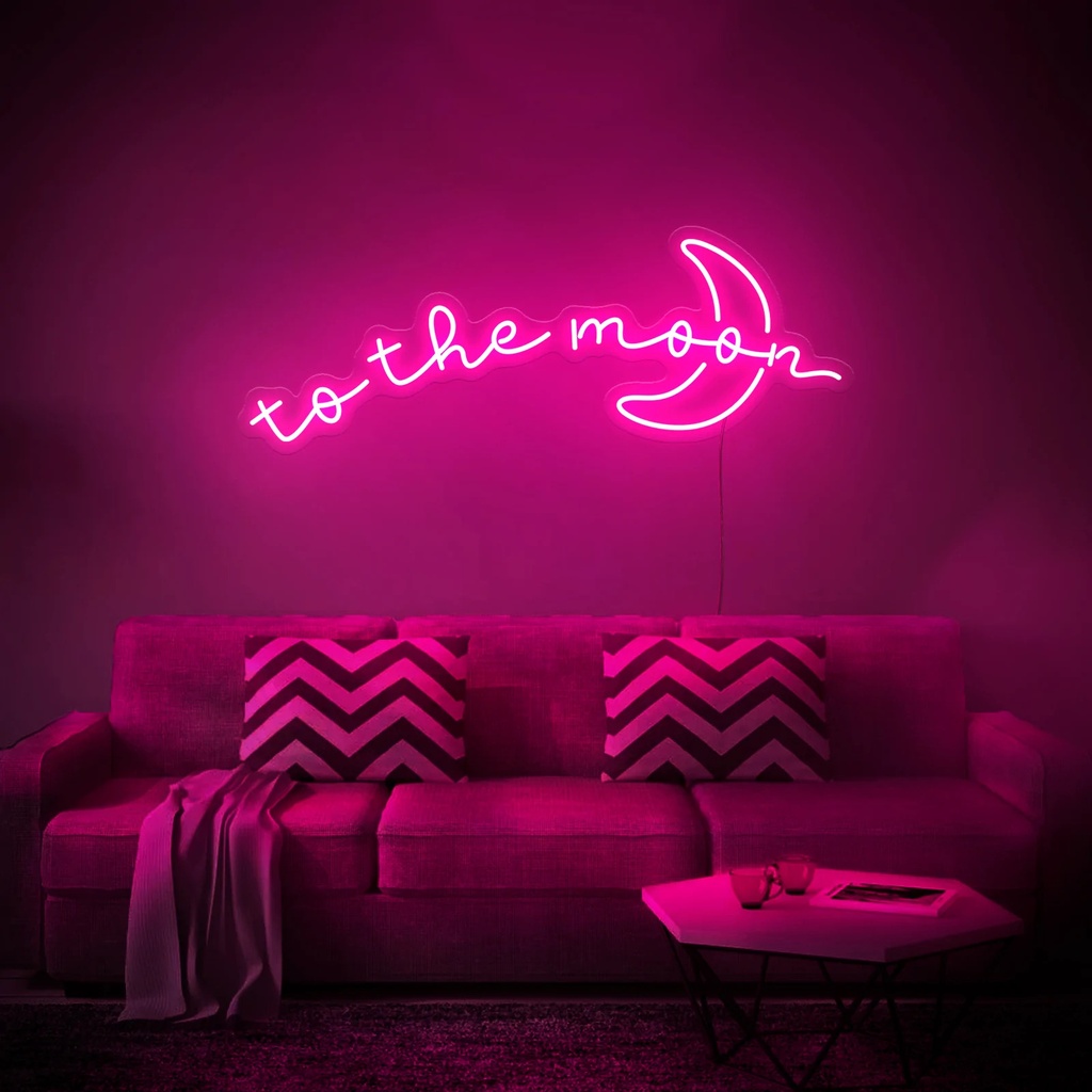To The Moon Neon Led Light Sign Art Decor