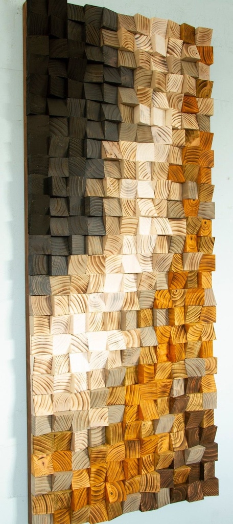 Fading Gold Mosaic 3D Wood Wall Art