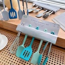 طقم توزيع طعام ميني سيليكون 5 قطع بفتحات لسهولة التعليق