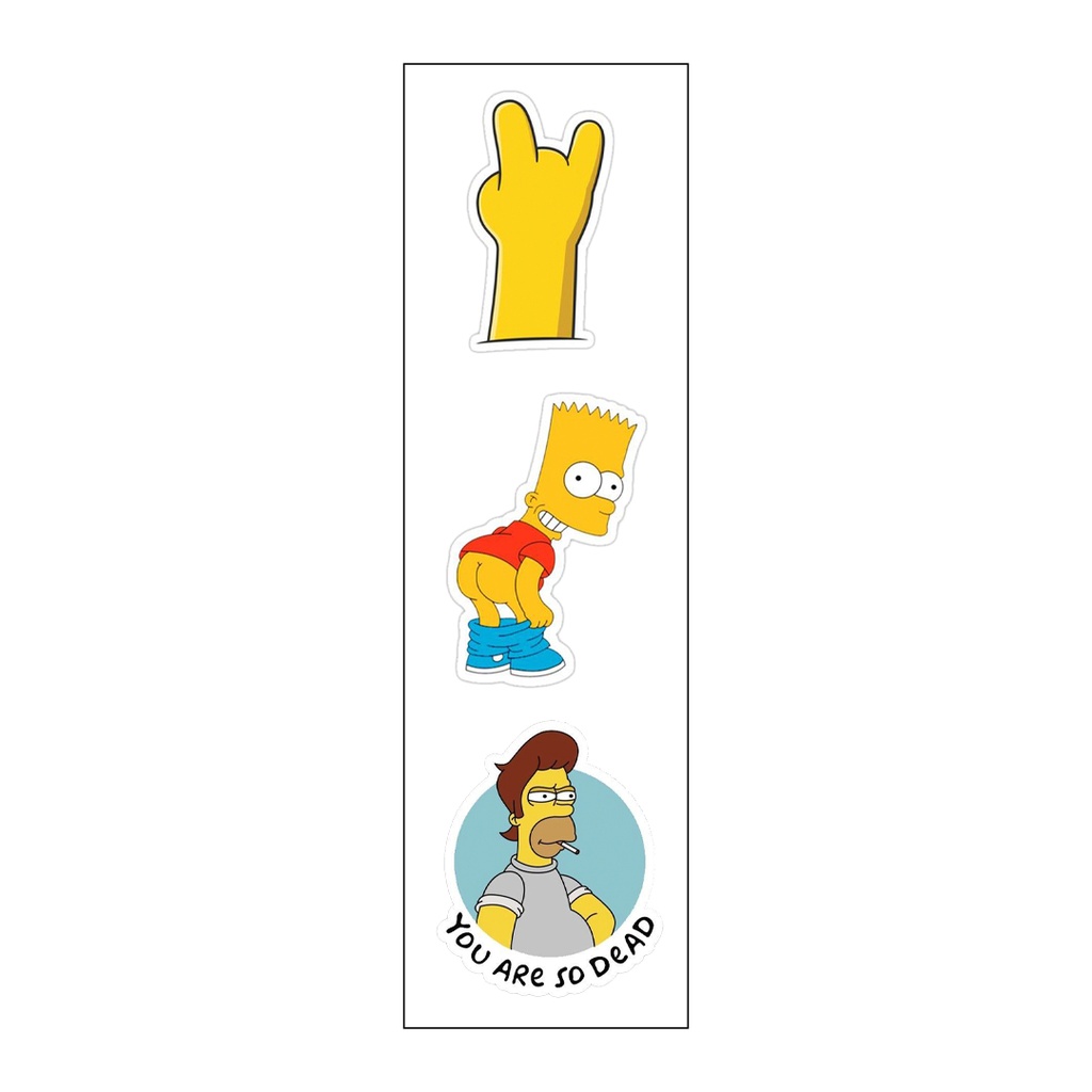 The Simpsons Vinyl Sticker Pack Reusable &amp; Waterproof