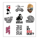 Bikes Lovers Vinyl Sticker Pack Reusable &amp; Waterproof