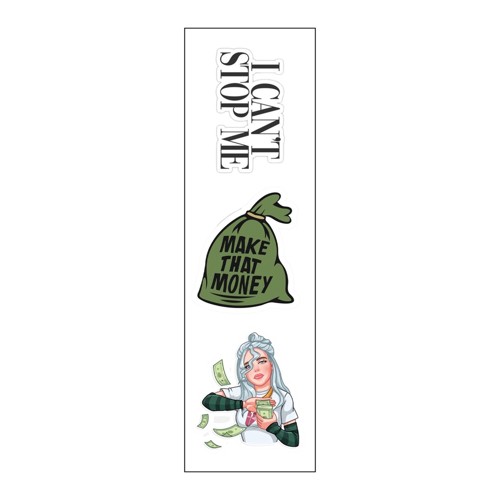 Make Money Vinyl Sticker Pack Reusable &amp; Waterproof