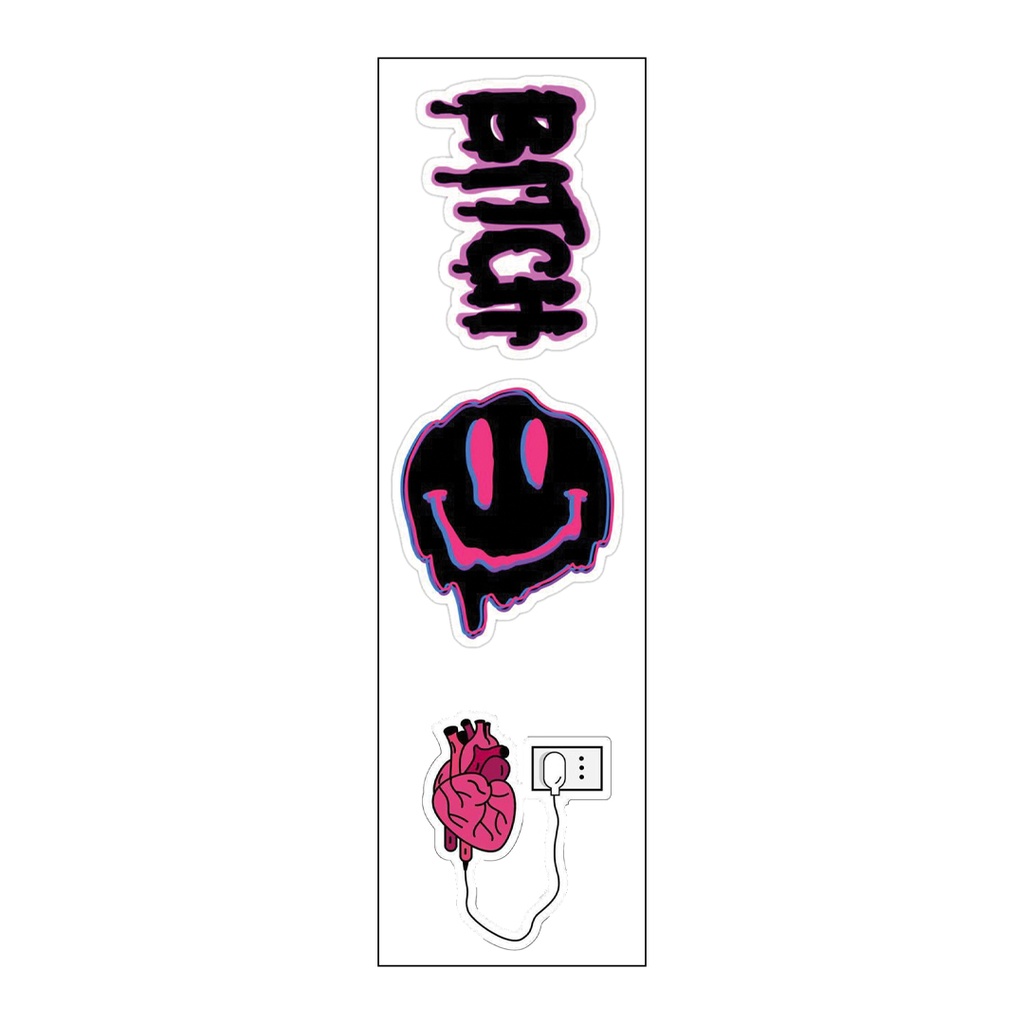Iconic Vinyl Sticker Pack Reusable &amp; Waterproof