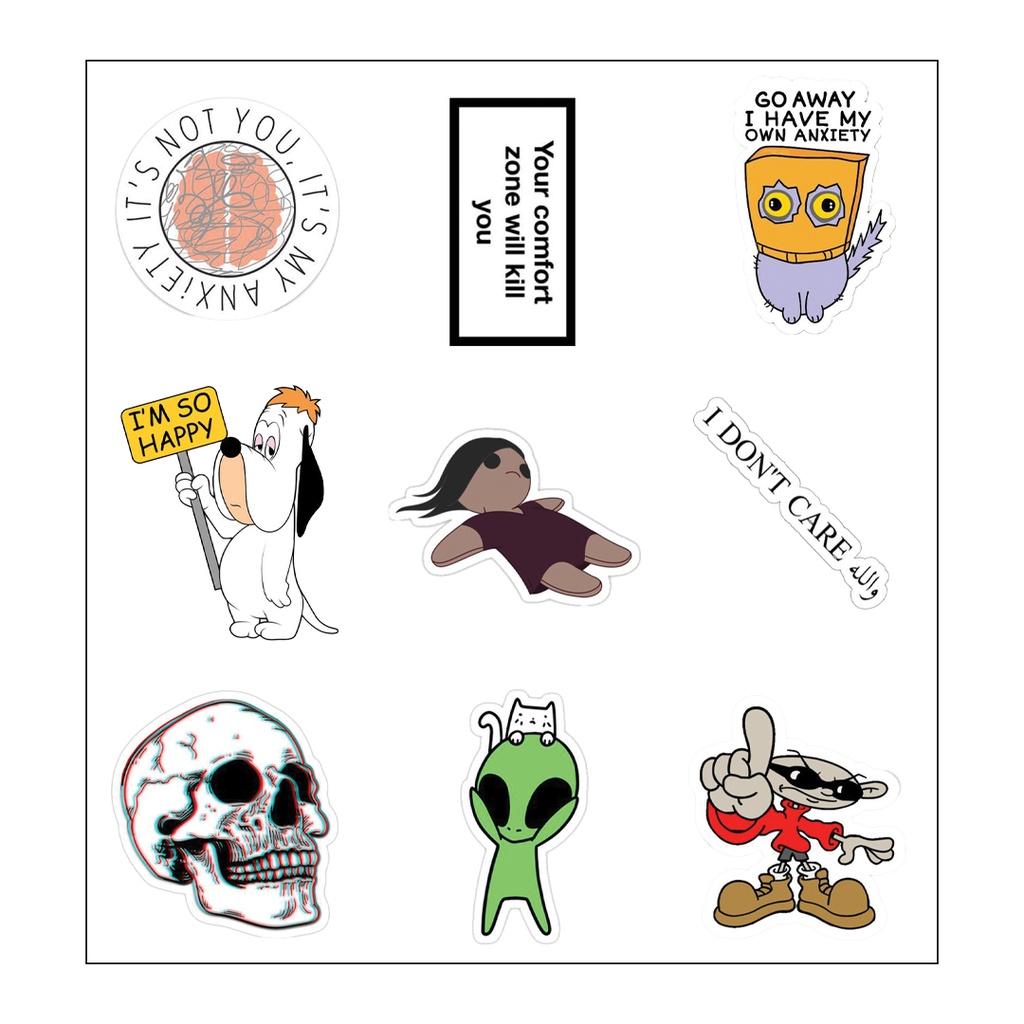 I Don’t Care والله Vinyl Sticker Pack Reusable &amp; Waterproof
