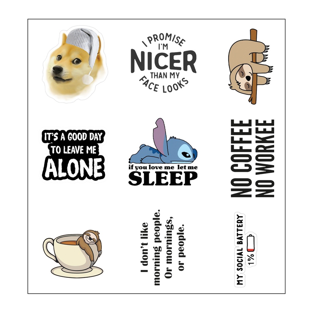 Entkha Lovers Vinyl Sticker Pack Reusable &amp; Waterproof