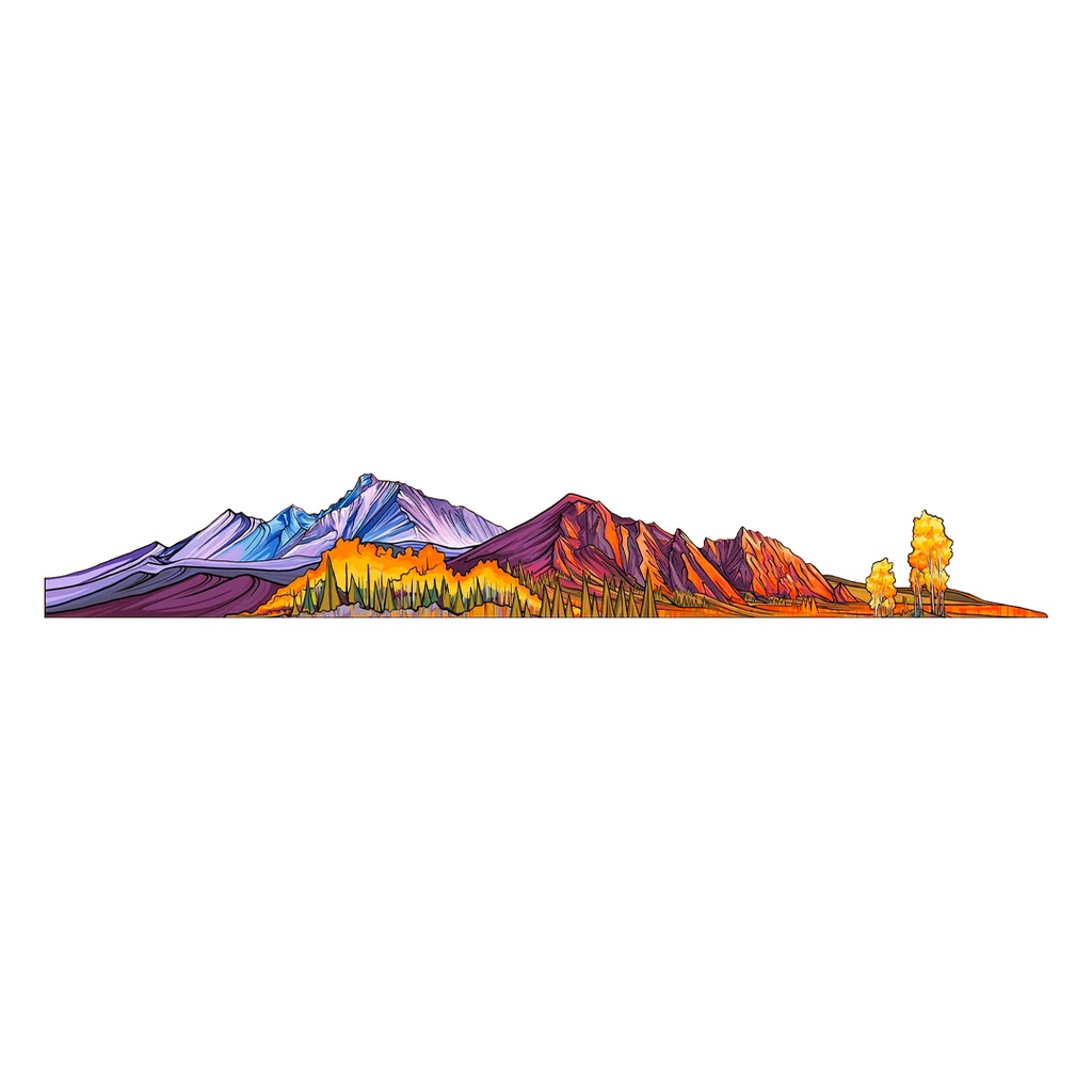 Sawda Mountain Vinyl Sticker Reusable &amp; Waterproof For Water Bottles