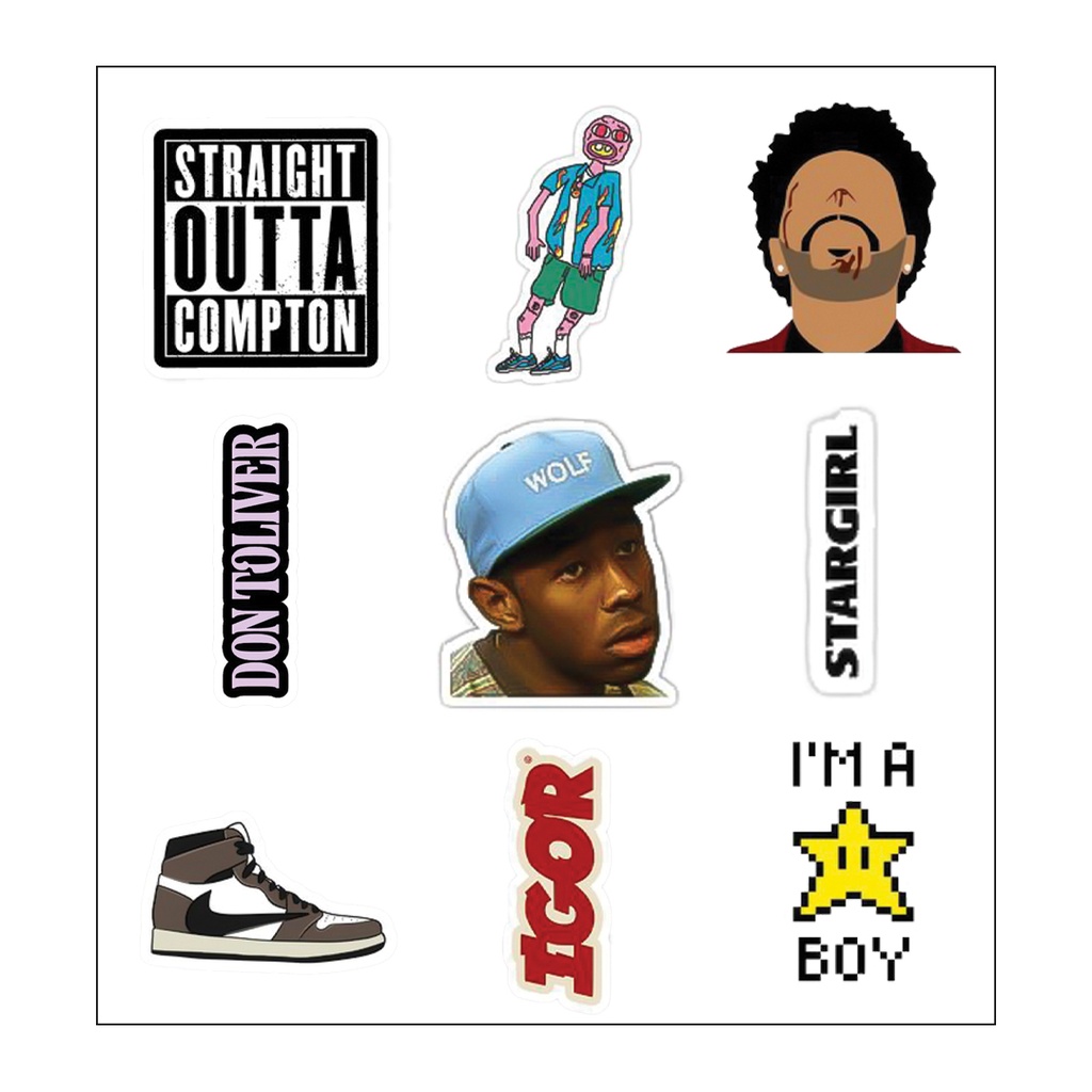 The Weeknd Vinyl Sticker Pack Reusable &amp; Waterproof