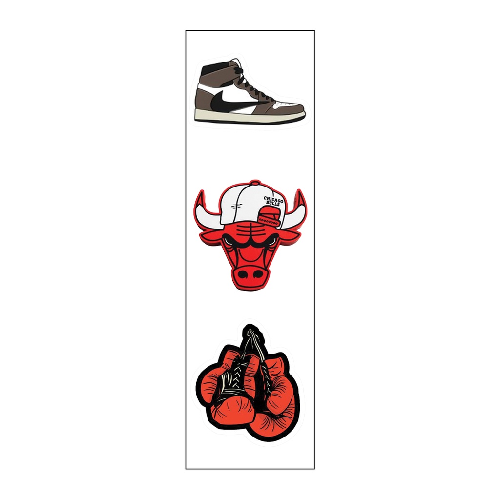 Chicago Bulls Vinyl Sticker Pack Reusable &amp; Waterproof