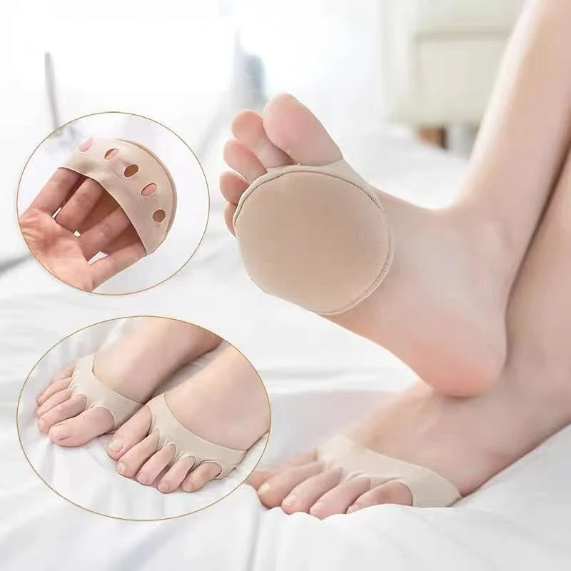بطانة مشط قدم دائرية من الاسفنج والقماش لمنع القرح وراحة القدم الاحذية للنساء