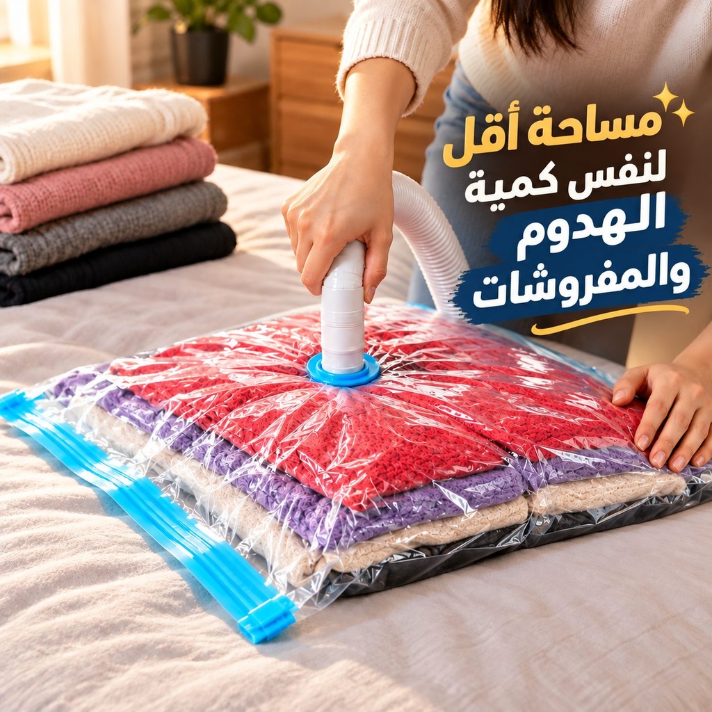 كيس تخزين الملابس والمفروشات فاكيوم قوي لتوفير المساحة