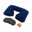 طقم مخدة الرقبة وغمامة العين وسدادة الأذن للسفر والرحلات