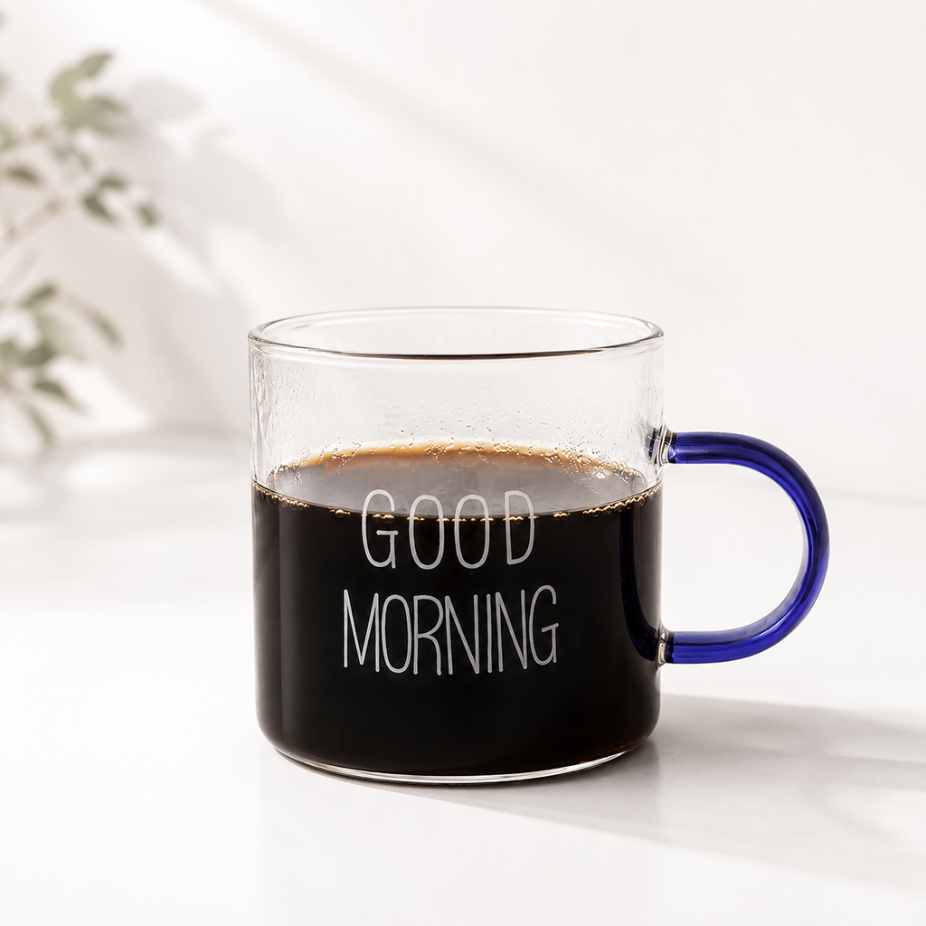 كوباية جود مورنينج 100 ملي بيد لشرب وتقديم القهوة من الزجاج