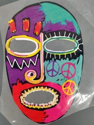 [HH00016503] Red Indian Mask print