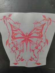 [HH00017091] Red Butterfly Print