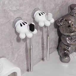 [HH00017145] حامل سيليكون لفرش الأسنان مزود بهوك شفط للتعليق علي الحائط