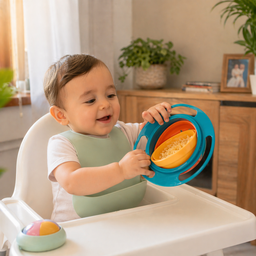 [HH00018654] طبق سحري دوار يمنع انسكاب الطعام آمن وصحي للاطفال