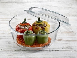 [HH00018857] حلة بايركس بغطاء مقاس 2.0 لتر بتصميم دائري الشكل