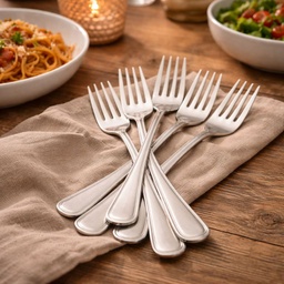 [HH00018904] طقم شوك استانلس ستيل تركي للعشاء 12 قطعة باللون الفضي