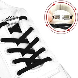 [HH00018922] طقم قطعتين من رباط الحذاء المرن بقفل معدني لضمان عدم الفك للاحذية