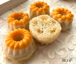 [HH00019021] صابونة الدونات بالليفة لتقشير الجسم - 110 جرام