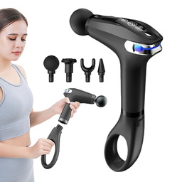 [HH00019058] مسدس مساج لاسلكي بـ 4 رؤوس قابلة للاستبدال ب 9 مستويات لاسترخاء عضلات الجسم