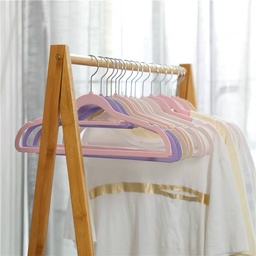 [HH00001680] شماعة ملابس قطيفة للحفاظ علي الملابس 5 قطع