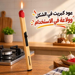 [HH00036009] ولاعة غاز على شكل عود كبريت قابلة لإعادة التعبئة