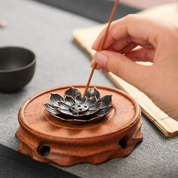 [HH00003990] حامل عيدان البخور لوتس نحاسي شيك للمنزل والمكتب