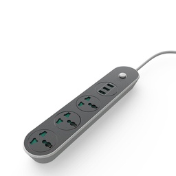 [HH00004255] مشترك كهرباء 3 فيشة مع 3 منافذ يو اس بي سريع الشحن للاجهزة والموبايلات 2500 واط