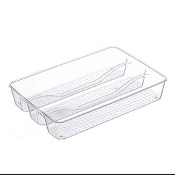 [HH00004920] منظم ادراج اكليريك 3 اجزاء للمعالق والشوك والسكاكين والاكسسورات للمطبخ وغرف النوم