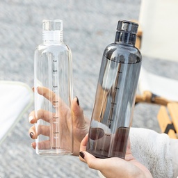 Acrylic Water Bottle with Hours Scale to Motivate Water Drinking