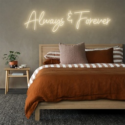 [HH00005820] Always &amp; Forever Neon Led Light Sign Art Decor