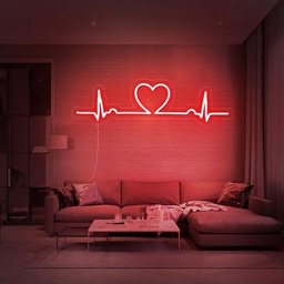 [HH00005868] Heart Beat Neon Led Light Sign Art Deco