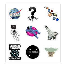 Space Lovers Vinyl Sticker Pack Reusable &amp; Waterproof