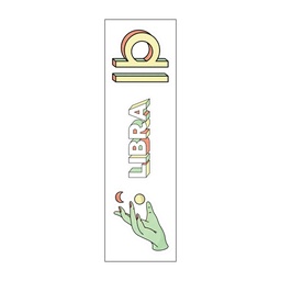 [HH00006723] Libra Zodiac Vinyl Sticker Pack Reusable &amp; Waterproof
