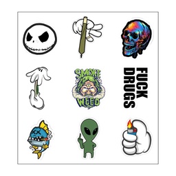Fuck Drugs Vinyl Sticker Pack Reusable &amp; Waterproof