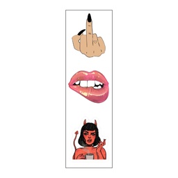[HH00007049] Satan Girl Vinyl Sticker Pack Reusable &amp; Waterproof