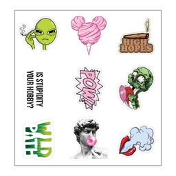 Pow! Vinyl Sticker Pack Reusable &amp; Waterproof