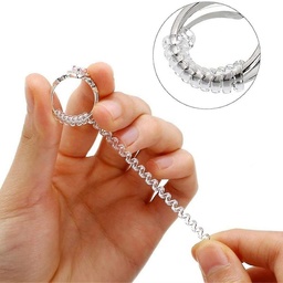 [HH00007388] اداة تعديل وتضيق مقاس الخواتم الكبيرة 4 قطع سيليكون مرن غير مرئي