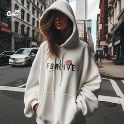 Forgive هودي اوفر سايز قطن