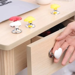 [HH00009562] مقبض بديل ليد الدواليب والأدراج وزرار ضغط المرحاض 2 في 1 شكل قلب بألوان مختلفة