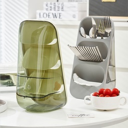 حامل ومصفاه 3 دور للمعالق والشوك والسكاكين متعدد الأستخدام