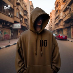 DT هودي اوفر سايز قطن باللون البني